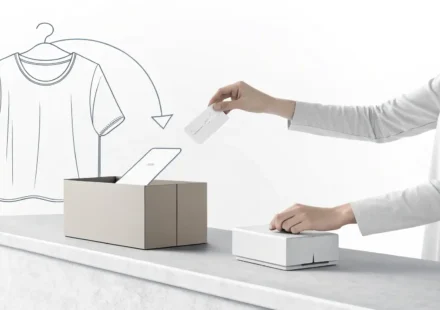 매장에서 상품을 반품하고 환불받는 과정을 상징적으로 표현한 이미지, 영어 환불 표현 학습 컨셉