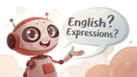 로봇 공학 워크숍 영어 표현 학습을 상징하는 로봇과 말풍선 일러스트