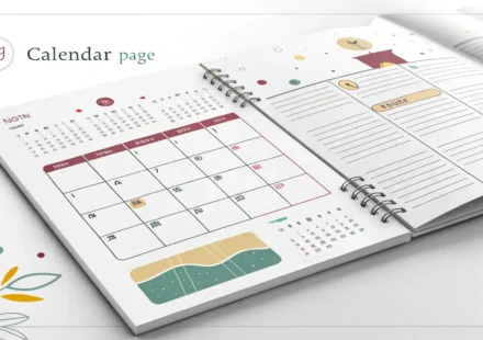 캘린더와 말풍선 아이콘으로 스케줄 관련 영어 표현 학습을 나타내는 이미지