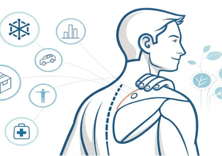 어깨 관련 영어 표현 배우기 콘셉트 이미지