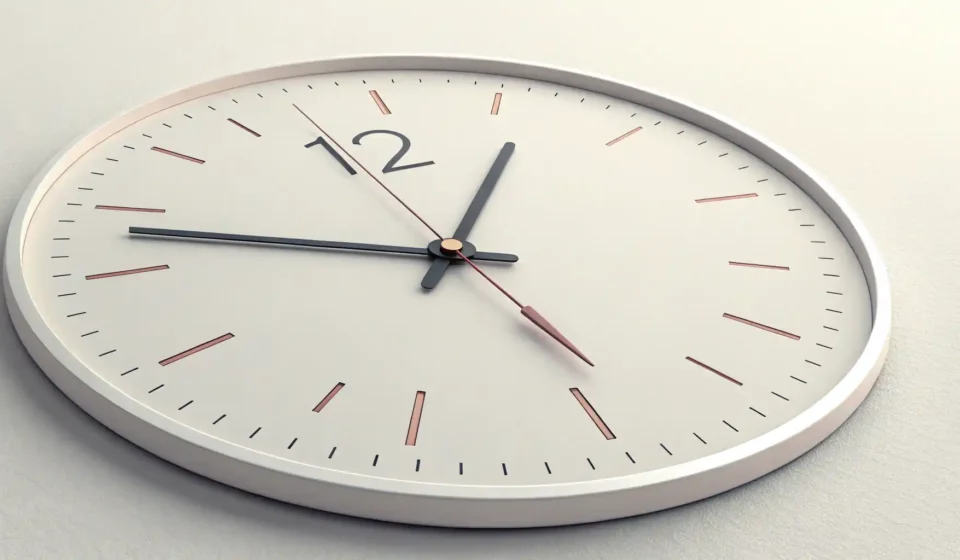 'Up to now'와 'So far'의 '현재까지' 의미 차이를 시각적으로 보여주는 시계 이미지